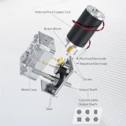 Bringsmart 5840-31zy DC 12V Volt Gear Motor Double Short Shaft Reverse Gearbox All Metal Gears 12-470RPM Speed Motor 24V Br
