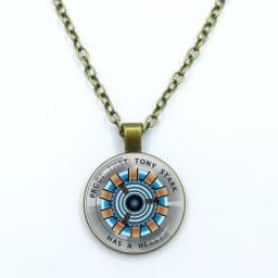 New Arrival Necklace Jewelry Proof That Tony Stark Has A Heart Glass Cabochon Pendant Chain Necklace Men Women Birthday Gift