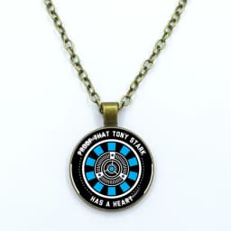New Arrival Necklace Jewelry Proof That Tony Stark Has A Heart Glass Cabochon Pendant Chain Necklace Men Women Birthday Gift