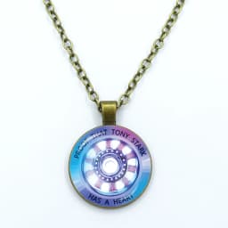 New Arrival Necklace Jewelry Proof That Tony Stark Has A Heart Glass Cabochon Pendant Chain Necklace Men Women Birthday Gift