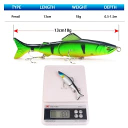 1 Pc Joint Bait Swimbait Wobbler Fishing Lure 13cm 18g Artificial Hard Bait Minnow Crankbait for Bass Perch Carp Fishing Tackle