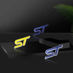 3D Small Metal Car Interior ST Emblem Car Steering Wheel Sticker Auto Body Window Decals Decor For Ford Focus Mondeo Fiesta MK3