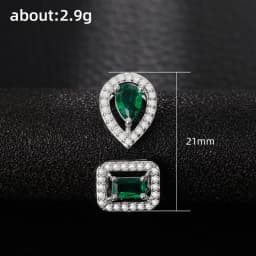 Huitan Geometric Shaped Cuff Opening Rings for Women Silver Color/Gold Color Noble Cubic Zirconia Ring Accessory Fashion Jewelry