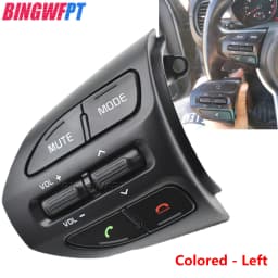 BINGWFPT Steering Wheel Buttons Switch Phone Volume Steering RH Remote Cruise Control Switches For Kia RIO K2 Picanto 2017 2018