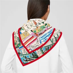 New Design Graffiti Skating Shoes Twill Silk Scarf Shawl Brand Square Scarf Women Hijab Bandana Foulard Neckerchief Head Scarves