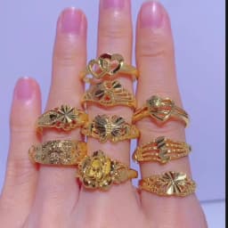 ANIID Ethiopia Dubai Flower Gold Color Arab Rings Resizable For Women Wedding Jewelry African Party Gift Nigerian Jewellery