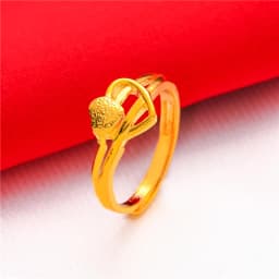 ANIID Ethiopia Dubai Flower Gold Color Arab Rings Resizable For Women Wedding Jewelry African Party Gift Nigerian Jewellery