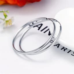 Senlissi - New 18K Gold Plated Hoop Earrings For Women 925 Sterling Silver 3.0mm Fashion Earring Cерьги Kольца 3/4/5/6/7CM