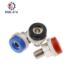 Brass 2MM Banana Socket Jack for Banana Plug Test Connector Insulated Socket Small Terminal Pure Copper Red Black Blue