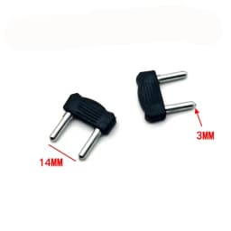 10PCS 3mm Short Circuit Plug RCA Audio and Video Wiring Board Banana Plug 14mm 18mm Spacing 2-Pin Connection Plug