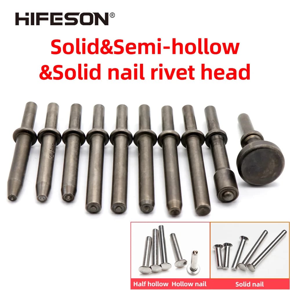 Pneumatic semi-hollow rivets impact head,pneumatic rivet Impact head Pneumatic Air Hammer Bits Pneumatic Air Hammer Heads
