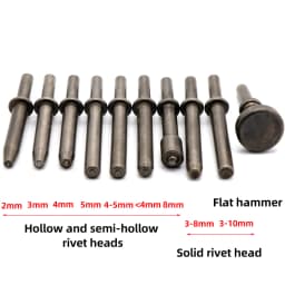Pneumatic semi-hollow rivets impact head,pneumatic rivet Impact head Pneumatic Air Hammer Bits Pneumatic Air Hammer Heads