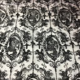 150x50cm Gothic Lolita Black Lace Mesh Cloth DIY Women's Background Decoration Hand Sewing Accessories Lace Flocking Fabric