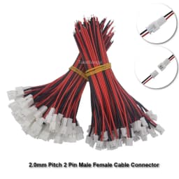 10CM PH 2.0mm Pitch 2 Pin Male Female Cable Connector Micro PH 2P Plug Jack Socket Terminals Wire Cables Connectors 26AWG
