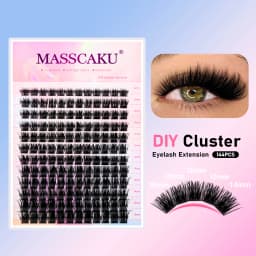 Mix Color 144 Russian Volume MASSCAKU False Eyelashes Natural Soft DIY Cluster Segment Lashes Cute Deer Rainbow Eyelashes
