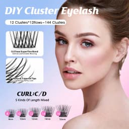 Mix Color 144 Russian Volume MASSCAKU False Eyelashes Natural Soft DIY Cluster Segment Lashes Cute Deer Rainbow Eyelashes