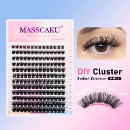 Mix Color 144 Russian Volume MASSCAKU False Eyelashes Natural Soft DIY Cluster Segment Lashes Cute Deer Rainbow Eyelashes
