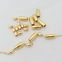30-100Pcs 14K/18K Gold Plated Oval Brass Beads Loose Spacer Seed Beads Bracelet For DIY Jewelry Making Necklace Accessories