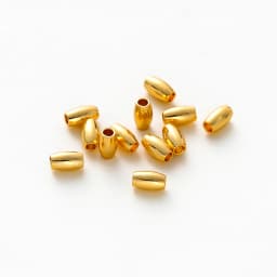 30-100Pcs 14K/18K Gold Plated Oval Brass Beads Loose Spacer Seed Beads Bracelet For DIY Jewelry Making Necklace Accessories