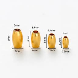 30-100Pcs 14K/18K Gold Plated Oval Brass Beads Loose Spacer Seed Beads Bracelet For DIY Jewelry Making Necklace Accessories