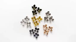50pc/lot 15*8mm Gold Plated Metal Flower Bead Caps Findings Four Leaves Bulk End Bead Cap For Jewelry Making Supplies DIY