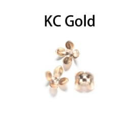 50pc/lot 15*8mm Gold Plated Metal Flower Bead Caps Findings Four Leaves Bulk End Bead Cap For Jewelry Making Supplies DIY