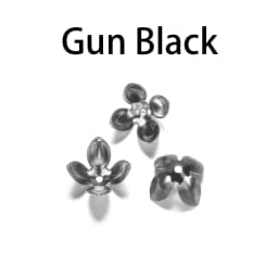 50pc/lot 15*8mm Gold Plated Metal Flower Bead Caps Findings Four Leaves Bulk End Bead Cap For Jewelry Making Supplies DIY