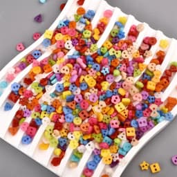 100pcs Mini Buttons Plastic Doll Clothes Round Buckles Buttons for Handmade Cartoon Garment Sewing DIY Craft Needlework
