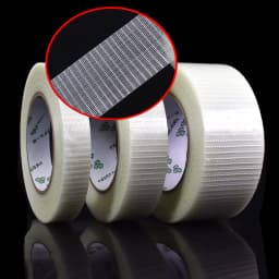 25M Grid Fiber Tape Toy Airplane Model Super Strong Mesh Single-Sided Tape Wear-Resistant Glass Fiber Strong Reinforced Tape