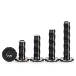 5~50pcs/lot M2 M2.5 M3 M4 M5 M6 M8 Black Galvanized 304 Stainless Steel CM Hex Hexagon Socket Ultra Thin Flat Wafer Head Screw