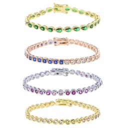 Geometric CZ Bezel Tennis Bracelet For Women Girl Classic Fashion High Quality 5A Cubic Zirconia Jewelry