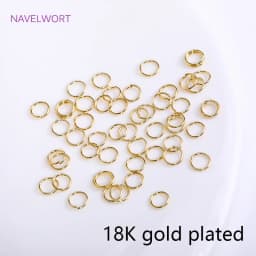 18K Gold Plated Split Rings Connecting Ring Brass Open Jump Rings Accessories For Jewelry DIY Jewelry Material Wholesale
