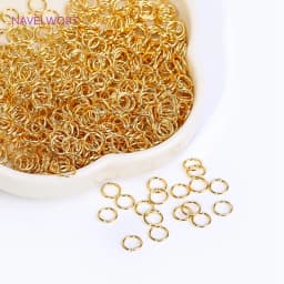 18K Gold Plated Split Rings Connecting Ring Brass Open Jump Rings Accessories For Jewelry DIY Jewelry Material Wholesale