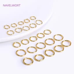 18K Gold Plated Split Rings Connecting Ring Brass Open Jump Rings Accessories For Jewelry DIY Jewelry Material Wholesale
