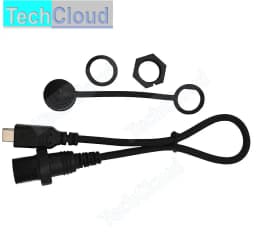 IP67 Water Proof Type-c Cable USB C Male to Female Panel Mount Connector Extension Cord 30cm USB-C Waterproof Cable