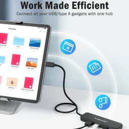 Lemorele USB 3.0 HUB 4 in 1 Type C Adapter 4 Ports Slot USB C Hub USB Hub 3.0 High Speed For Laptop Windows Mac