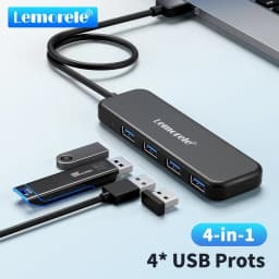 Lemorele USB 3.0 HUB 4 in 1 Type C Adapter 4 Ports Slot USB C Hub USB Hub 3.0 High Speed For Laptop Windows Mac