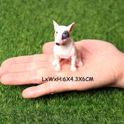 Realistic Dog Animal Figurine Set Retriever Shepherd Saint Bernard Bull Terrier Puppy Models, Kids Birthday Gift Table Decor Toy