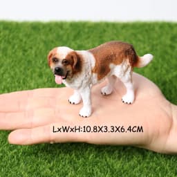 Realistic Dog Animal Figurine Set Retriever Shepherd Saint Bernard Bull Terrier Puppy Models, Kids Birthday Gift Table Decor Toy