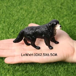 Realistic Dog Animal Figurine Set Retriever Shepherd Saint Bernard Bull Terrier Puppy Models, Kids Birthday Gift Table Decor Toy