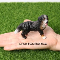 Realistic Dog Animal Figurine Set Retriever Shepherd Saint Bernard Bull Terrier Puppy Models, Kids Birthday Gift Table Decor Toy