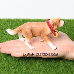 Realistic Dog Animal Figurine Set Retriever Shepherd Saint Bernard Bull Terrier Puppy Models, Kids Birthday Gift Table Decor Toy