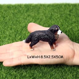 Realistic Dog Animal Figurine Set Retriever Shepherd Saint Bernard Bull Terrier Puppy Models, Kids Birthday Gift Table Decor Toy