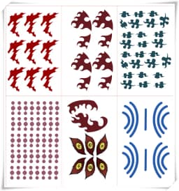 Brdwn Tokitou Muichirou Kokushibou Akaza Rui Cosplay Tattoo Stickers