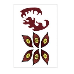 Brdwn Tokitou Muichirou Kokushibou Akaza Rui Cosplay Tattoo Stickers