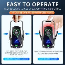 15W Car Wireless Charger Magnetic Automatic Car Mount Phone Holder For iPhone Xiaomi Samsung Infrared Induction Fast Charging
