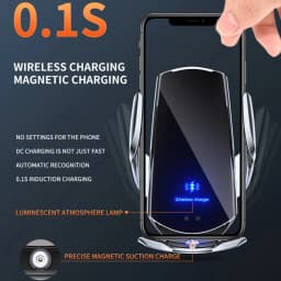 15W Car Wireless Charger Magnetic Automatic Car Mount Phone Holder For iPhone Xiaomi Samsung Infrared Induction Fast Charging