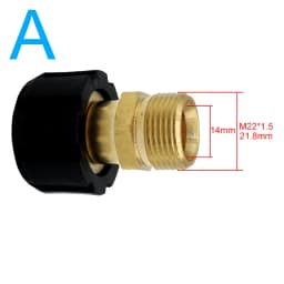 1pc 1/4 3/8 To M22 14 Quick Connector High Pressure Car Washer Quick Coupling Water Gun Tube Adapter Joints