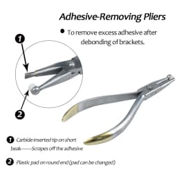 Dental Adhesive Removing Pliers Posterior Teeth Removal Forceps with Ring Orthodontic Tools Dentistry Instruments