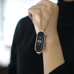 Necklace for Mi Band 10 9 8 7 6 5 Smart Bracelet Strap for Mi Band 9 Metal Wristband for Mi Band 7 6 Hanging Neck Decoration